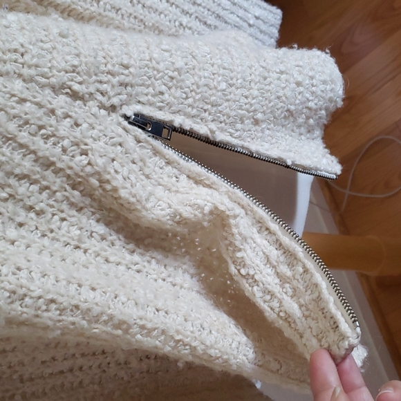 Moth for Anthropologie A-Line Cream Sweater with Zipper Size Small - Picture 3 of 13